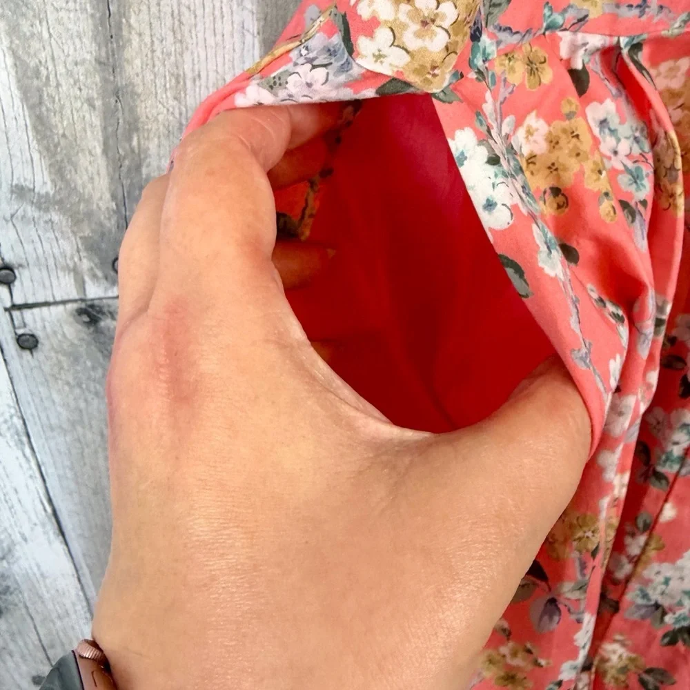 J. Crew Liberty of London Josephine Floral Print Jumpsuit in Peach Floral Size 4